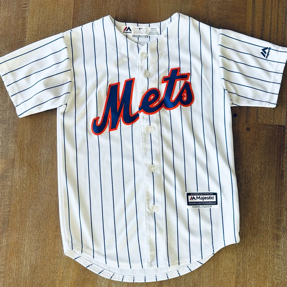 Majestic Blue and White Mets Jersey
